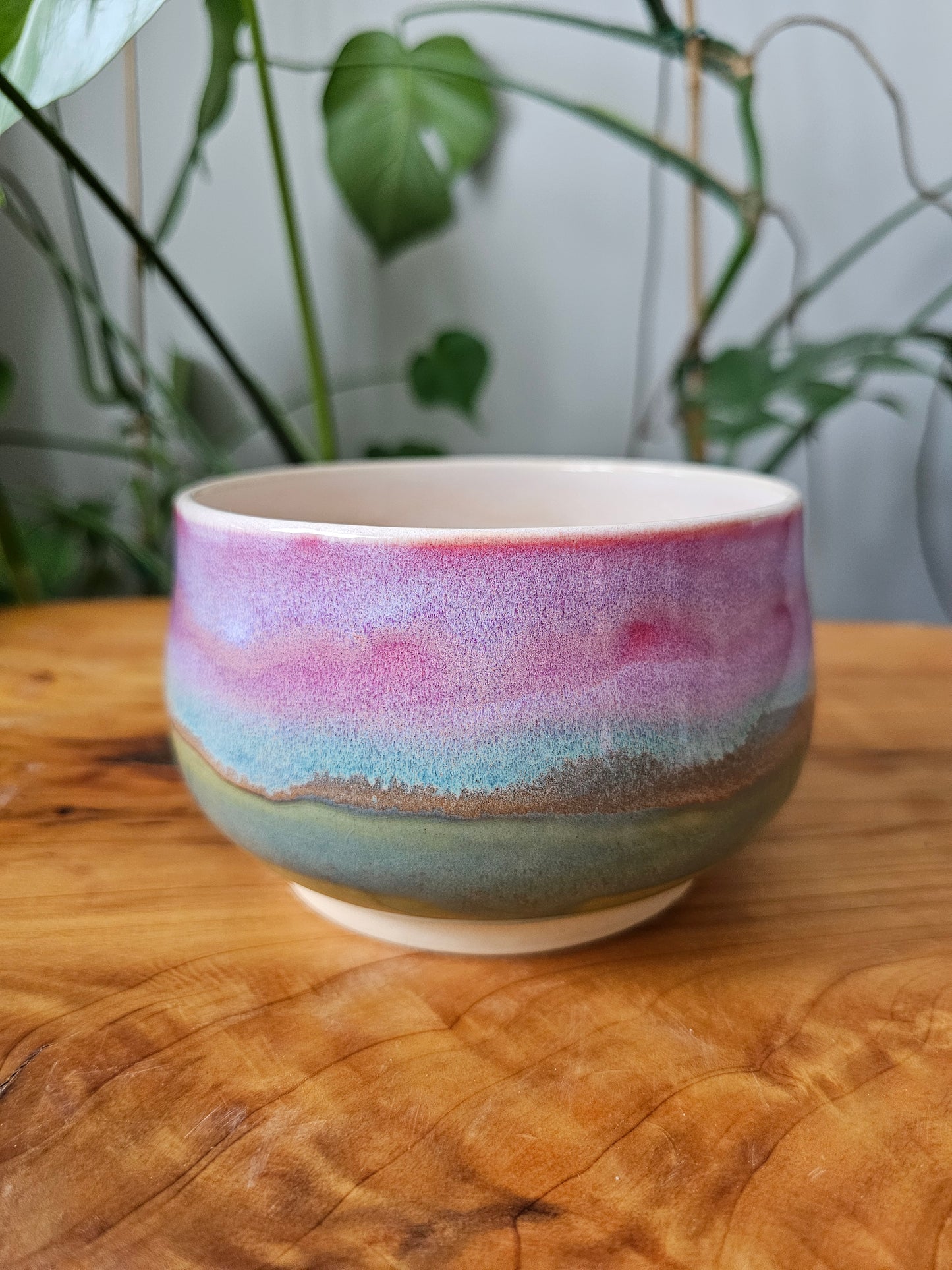 Raspberry Seafoam Bowl
