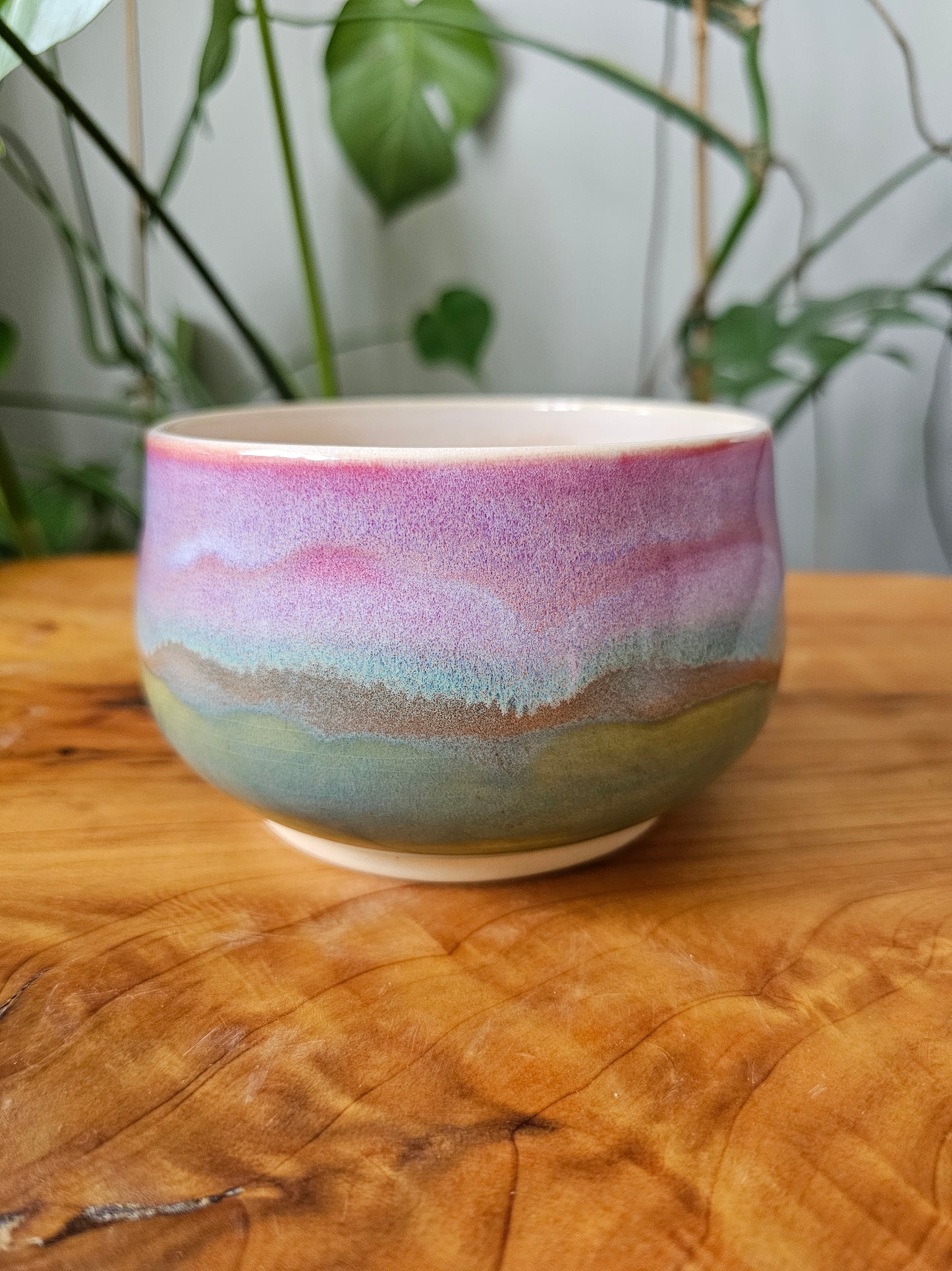 Raspberry Seafoam Bowl
